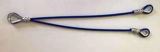 Front wire Dyck sam i 4 mm plastet wire med kaus i alle ender.
